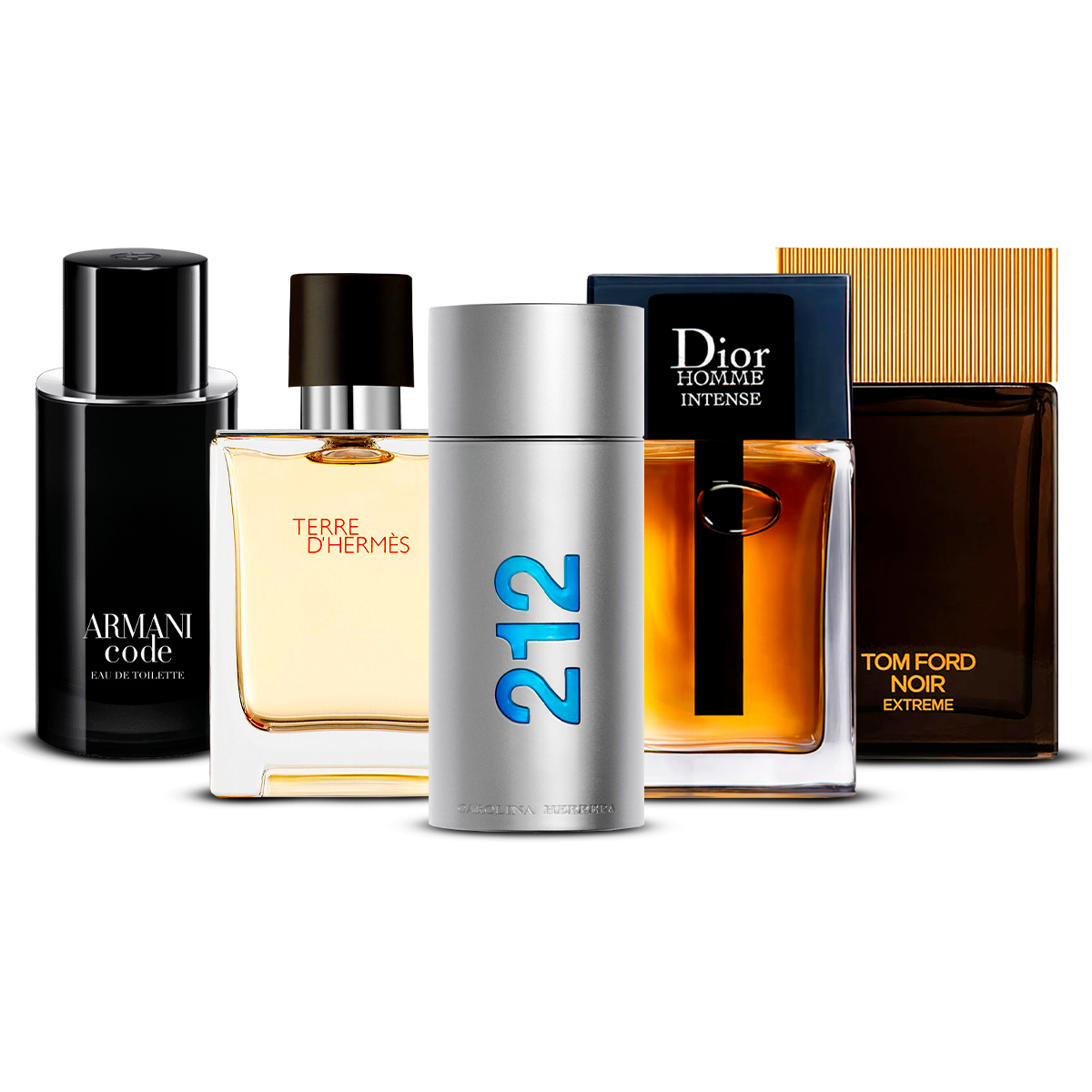 Set de 5 Perfumes – Armani Code, Invictus, Dior Homme Intense, Bleu de Chanel i Terre d'Hermès [100 ml cada uno]